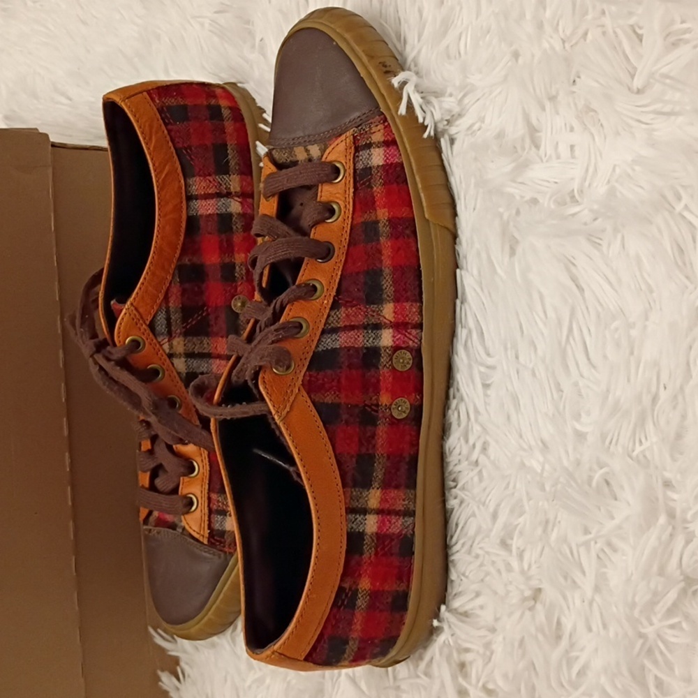 Paul Smith Jeans Men's Plaid Brown Sneakers Size UK 8/ US 11